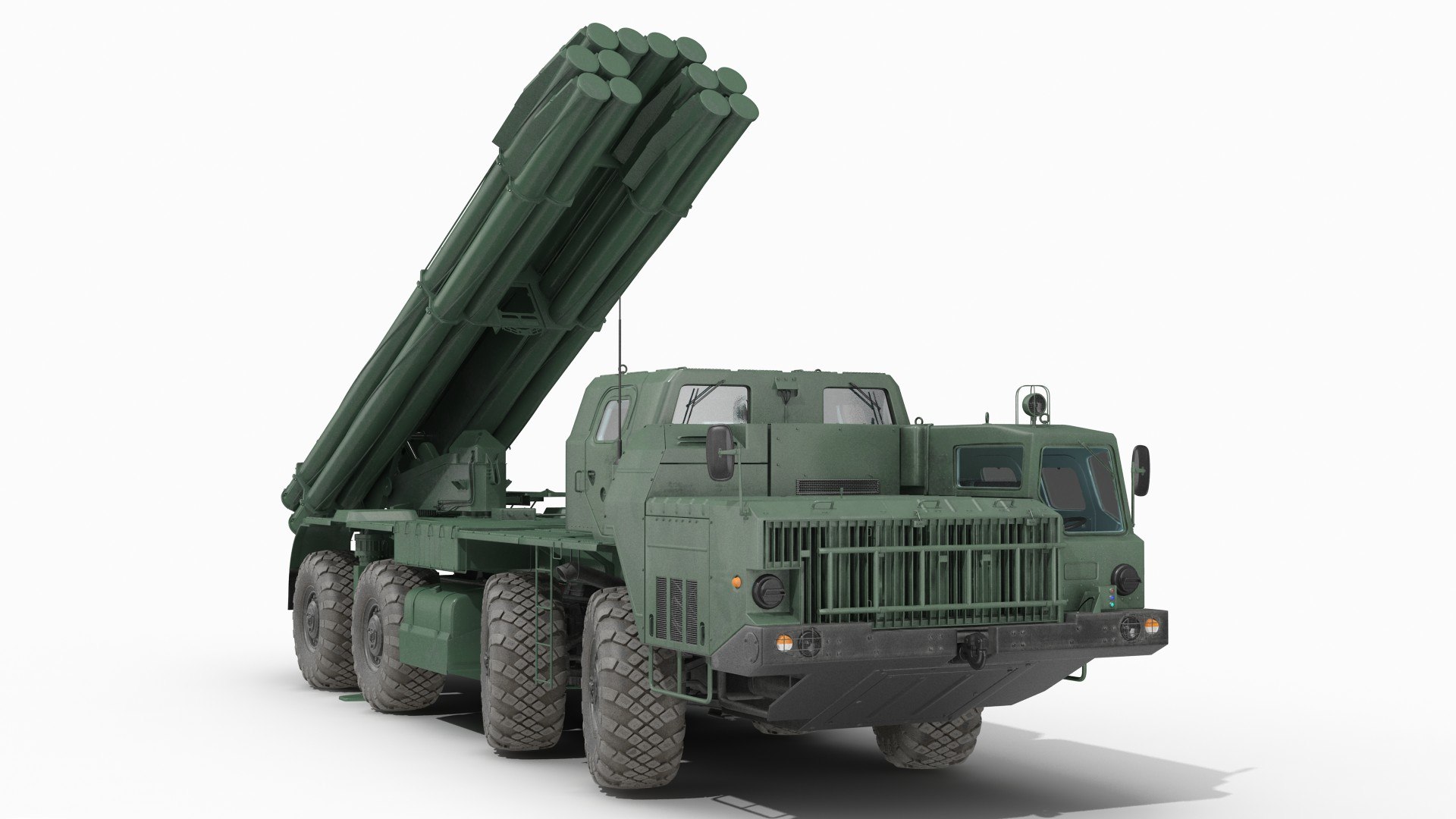 Multiple Rocket Launcher System Smerch 3D model preview