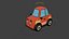 Cartoon Flame Car Stylized Rigged 3D Model model