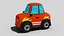 Cartoon Flame Car Stylized Rigged 3D Model model