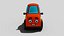Cartoon Flame Car Stylized Rigged 3D Model model