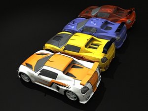 Opel Speedster low poly