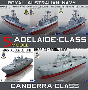 hmas canberra royal australian 3d model