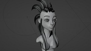 3D female bust model