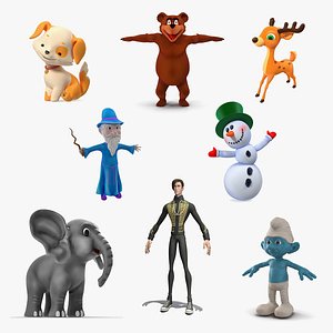 Cartoon Characters Collection 10 3D model