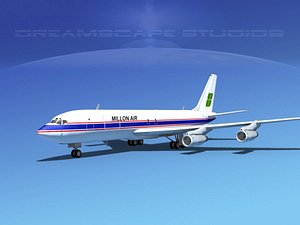 707-320 airlines boeing 707 3d model