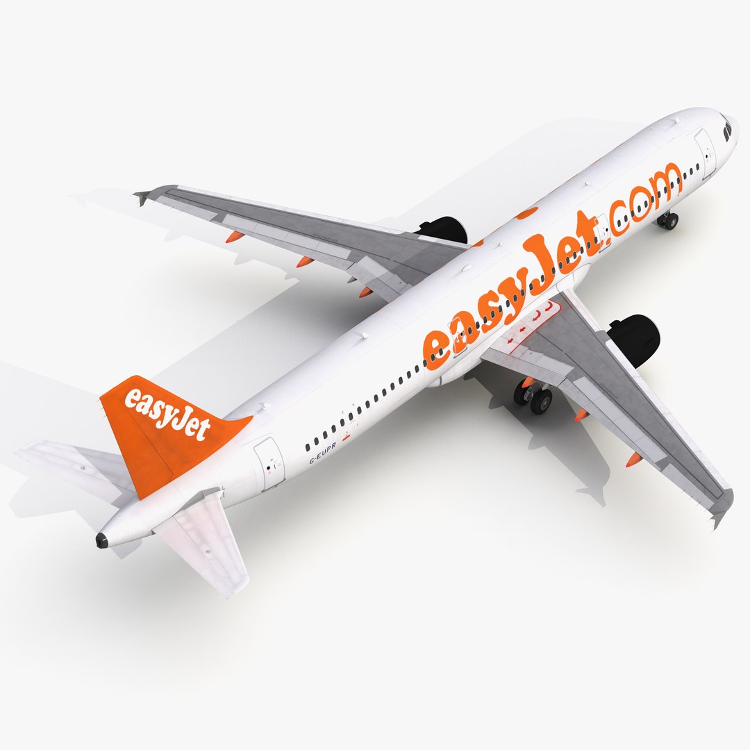 Airbus A321 EasyJet 3D model preview