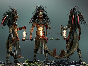 Aztec God Quetzalcoatl 3D model
