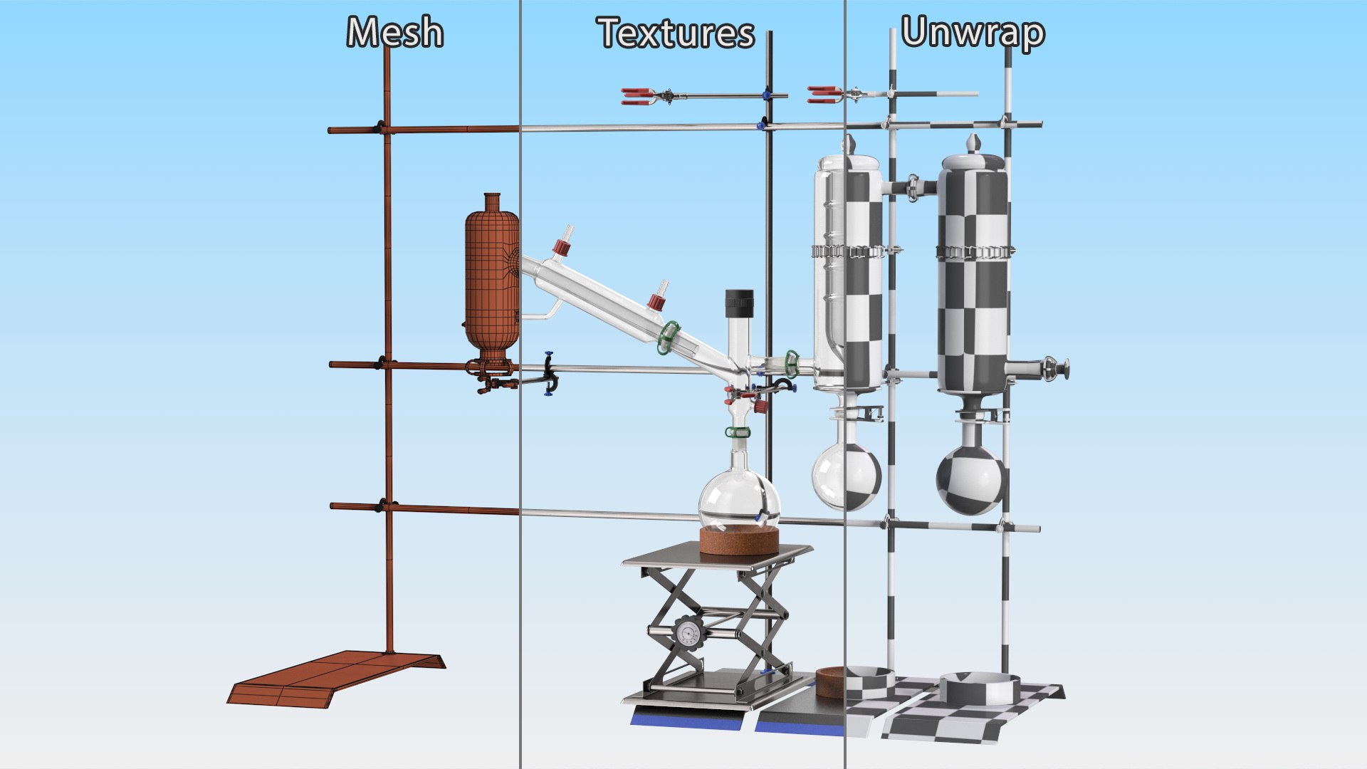 Distilling Stand with Flasks 3D model https://p.turbosquid.com/ts-thumb/Hd/vqOyQZ/h3/distillingstandwithflasks3dsmodel017/jpg/1714536434/1920x1080/fit_q87/3e52be716792bd7606890035b29c324257699daa/distillingstandwithflasks3dsmodel017.jpg