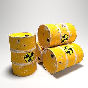 yellow barrel 3D model