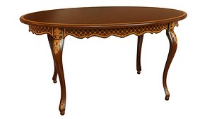 classic table inlaid veneer model