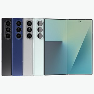 Samsung Galaxy Z Fold 7 All Colors 3D model