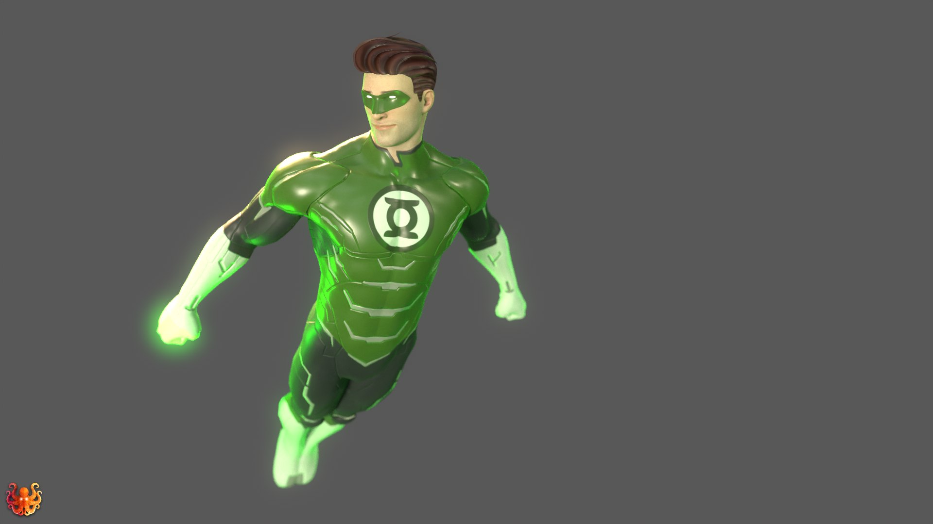 3D Green Lantern Hal Jordan Rig - TurboSquid 2274750
