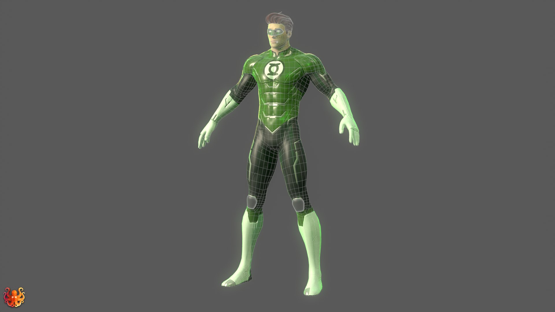 3D Green Lantern Hal Jordan Rig - TurboSquid 2274750