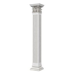 temple winds square column 3D model