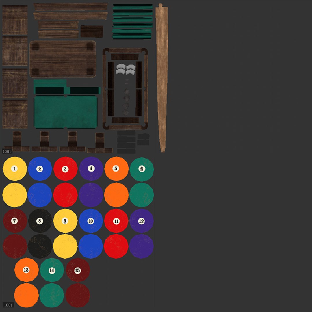 Billiards Table Model - TurboSquid 1980535