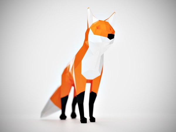 Polygonal fox 3D model - TurboSquid 1164750