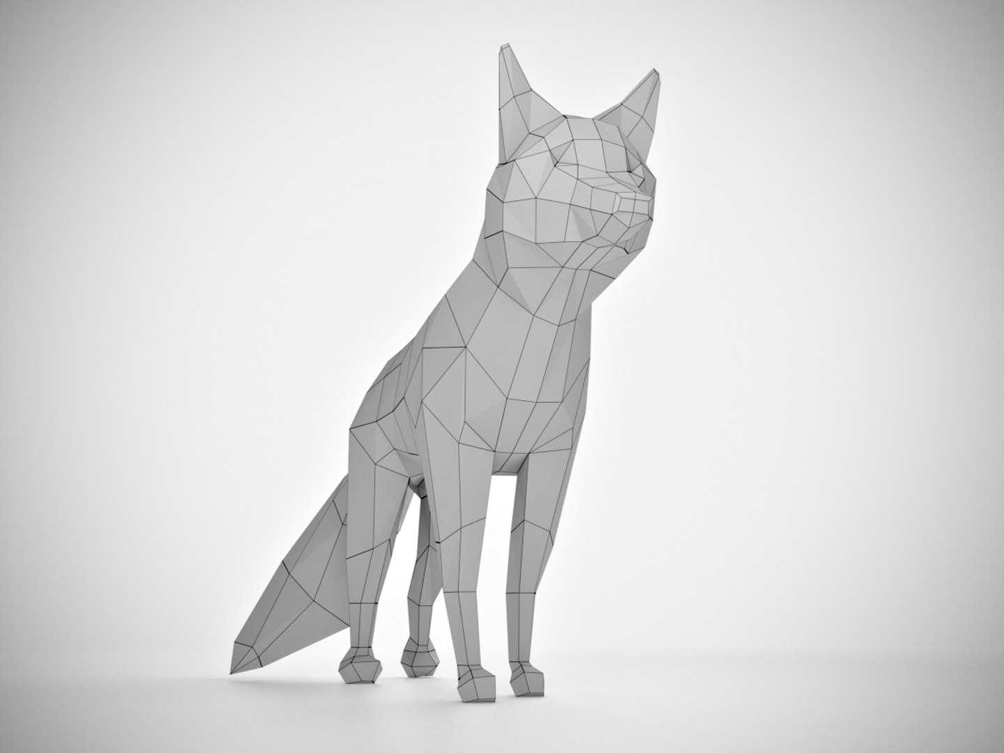 Polygonal Fox 3d Model - Turbosquid 1164750