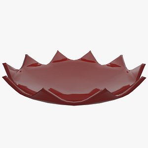 red ceramic bowl 3D model