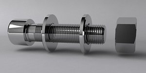 m12x50 bolt set 3d model