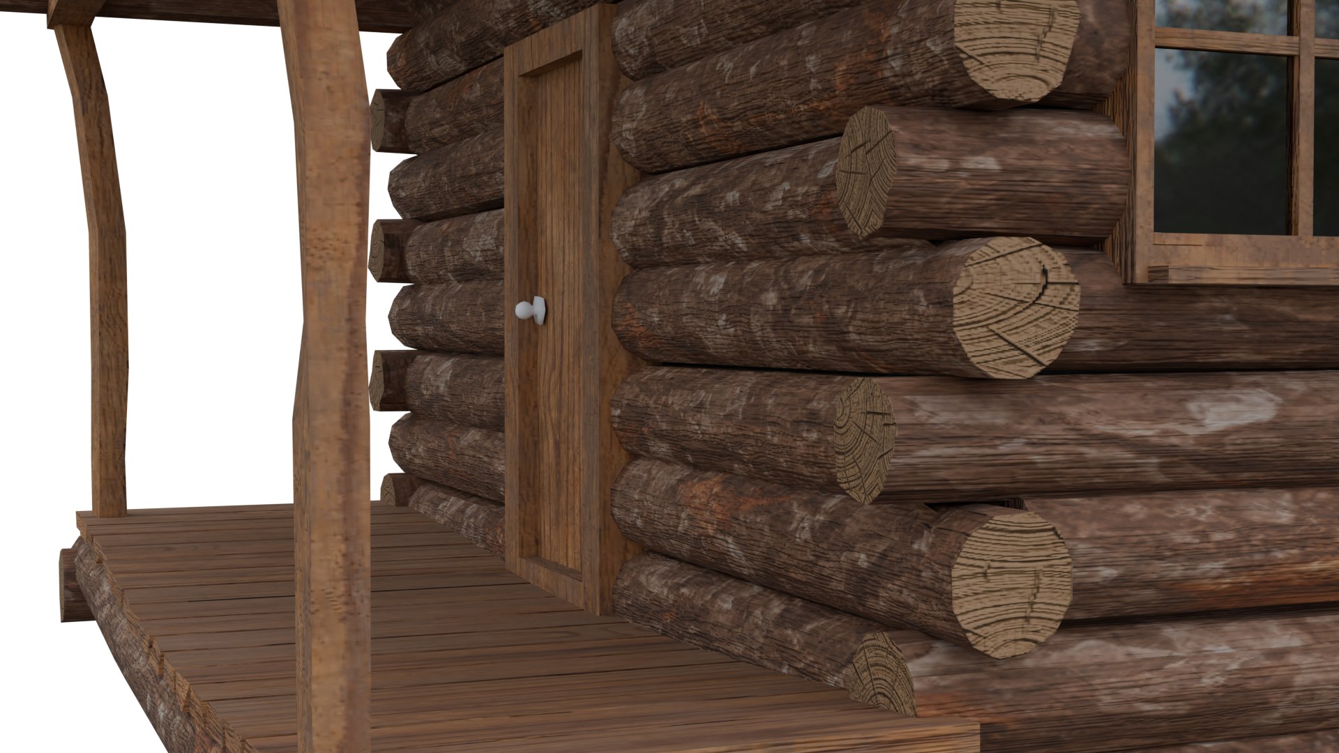 Log Cabin 3D Model - TurboSquid 2399696