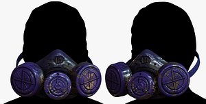 3D Gas mask respirator scifi futuristic 3D