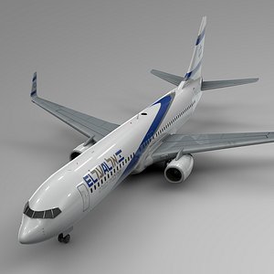 3D el al boeing 737-800