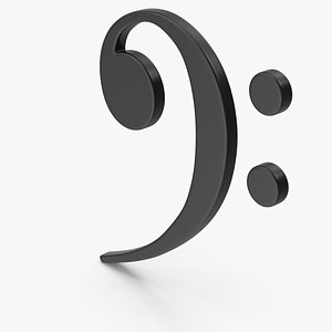 3D Bass Clef