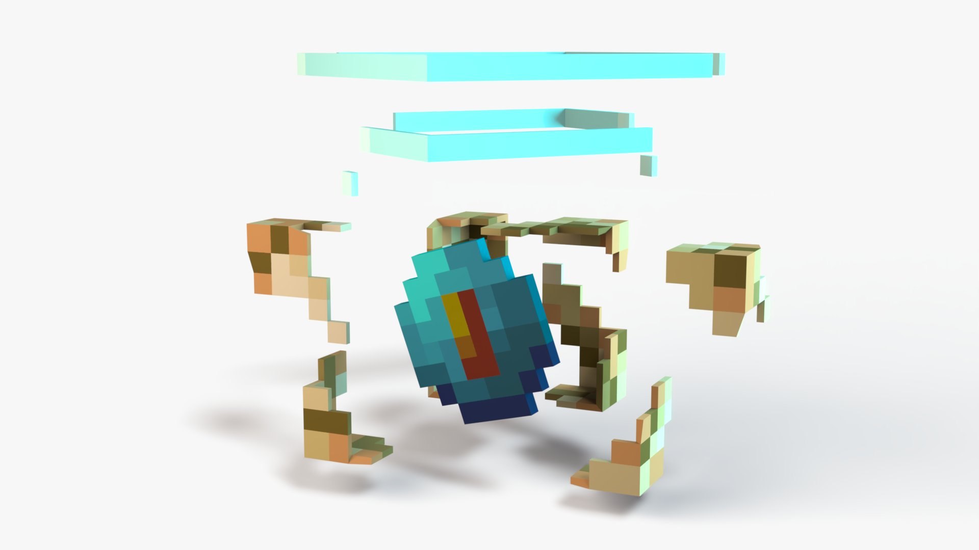 Minecraft Conduit Rig Model - TurboSquid 2532321