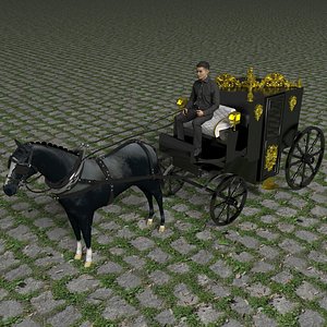 3D Black Pearl Carriage