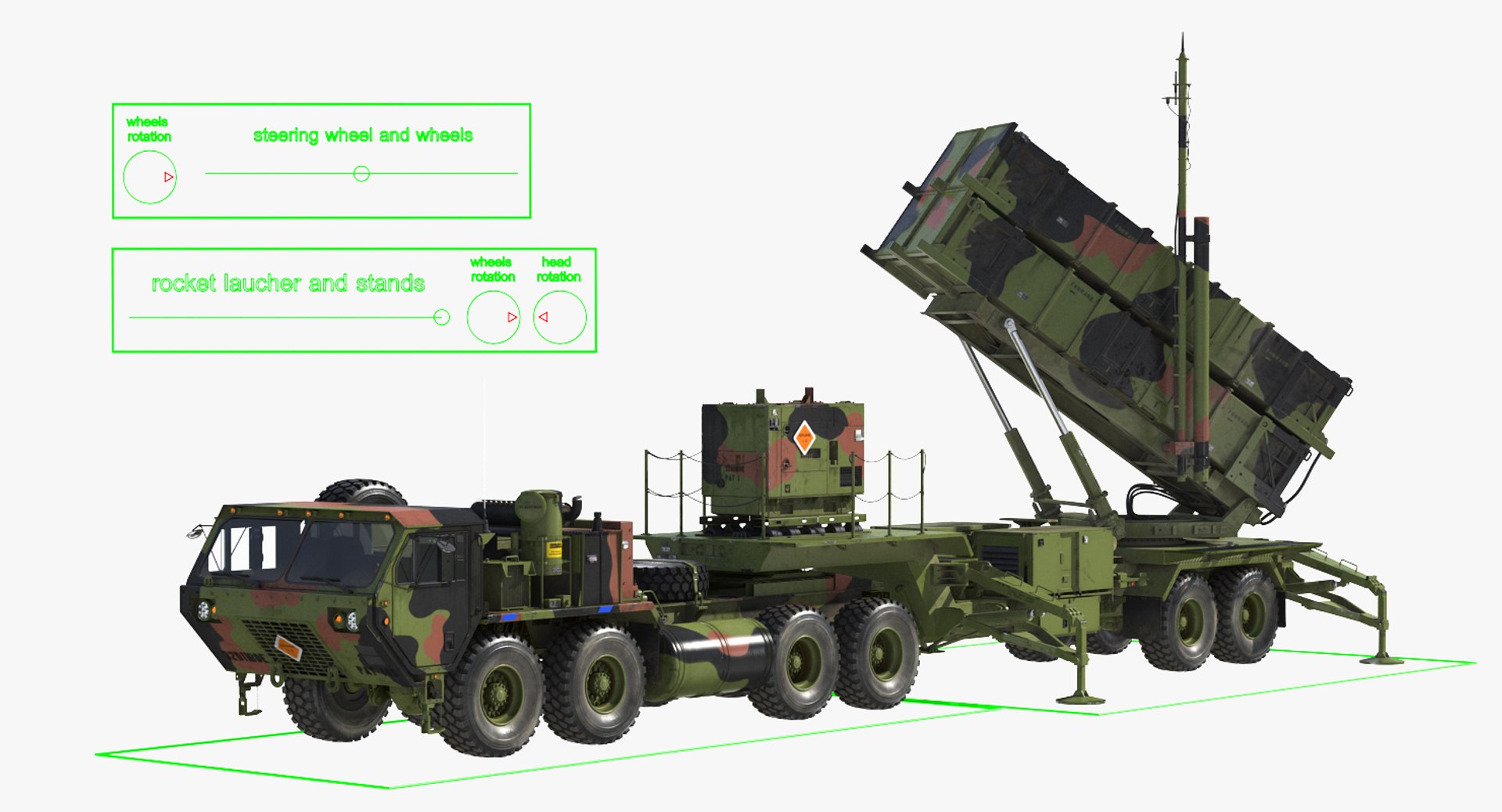 3D mim-104 patriot surface air missile model - TurboSquid 1259861