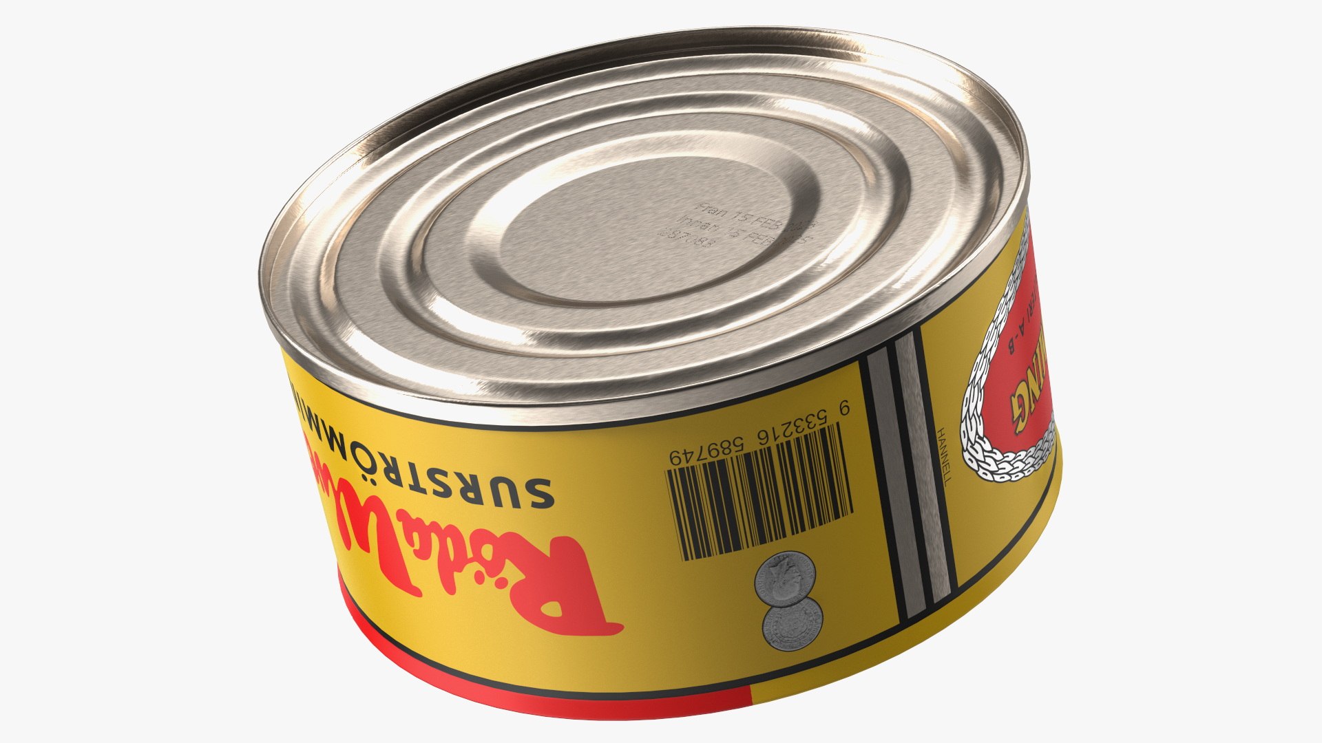 Tin With Surstromming Fish 475g 3D Model TurboSquid 2144481