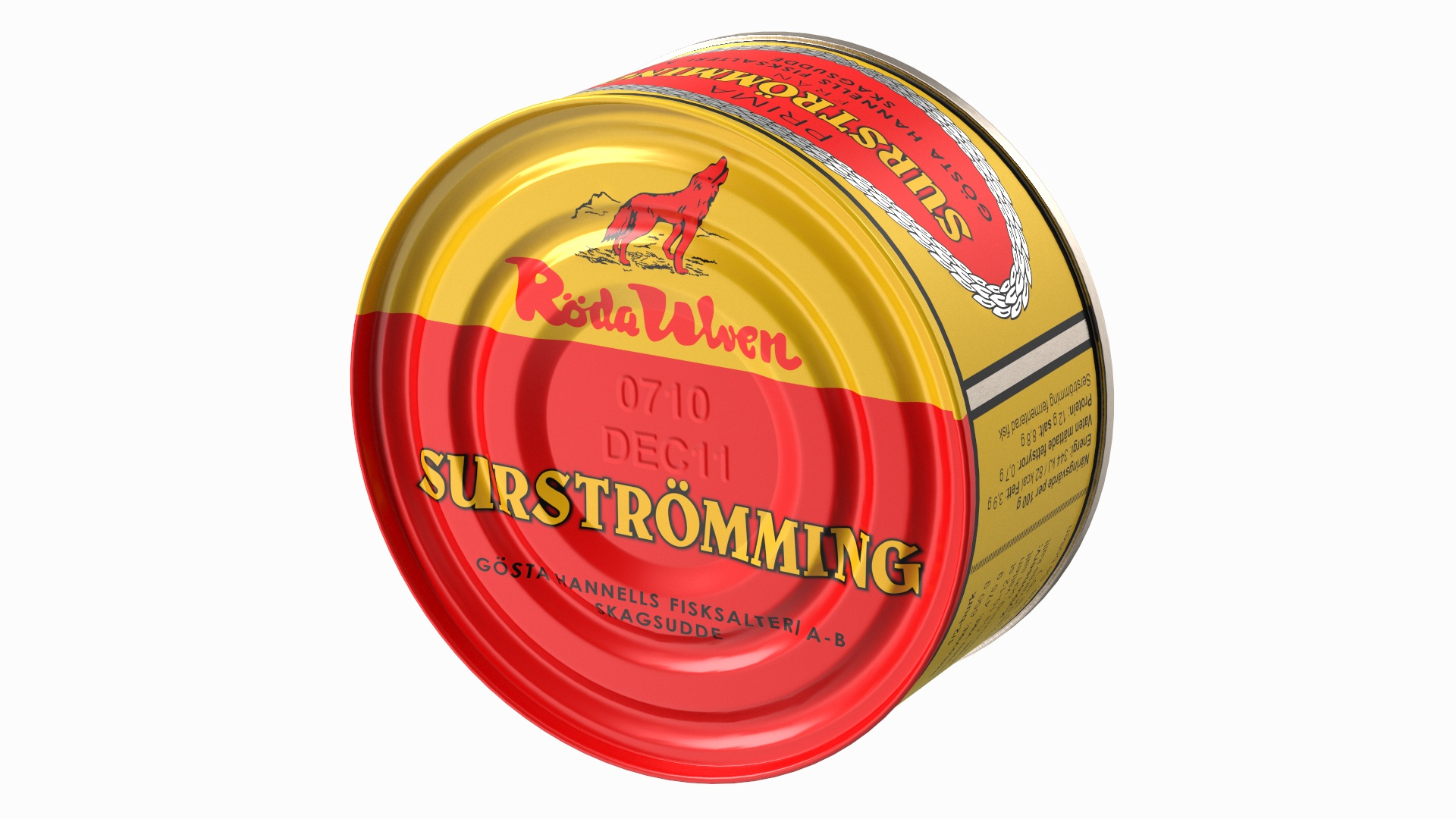 Tin With Surstromming Fish 475g 3D Model TurboSquid 2144481