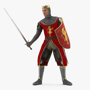 Crusader Knight King Attack Pose