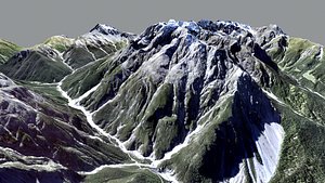 Mountain landscape Piz Zuort Switzerland