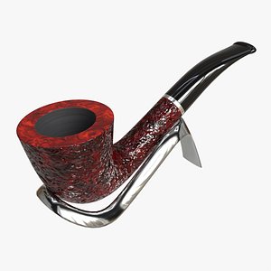 Smoking Pipe Small Briar Wood 03 model