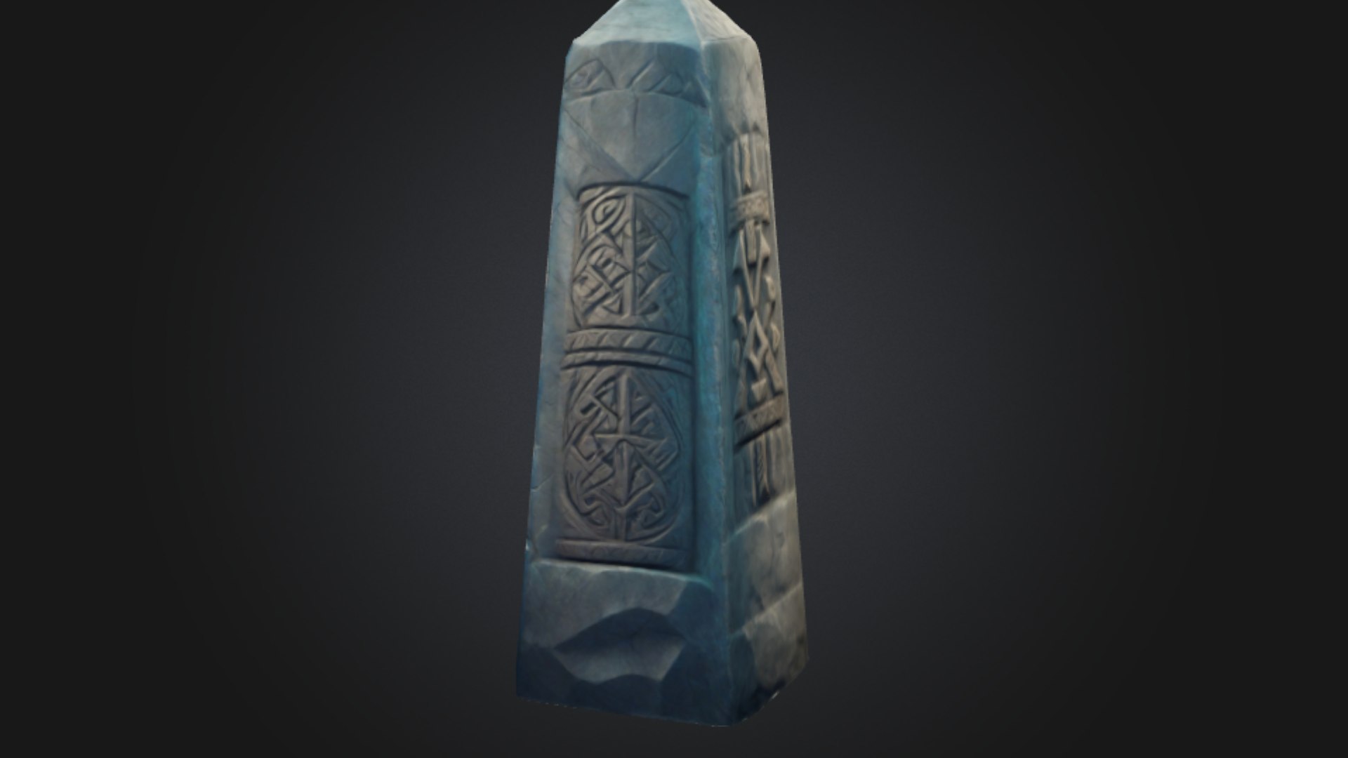 Stylized Game Ready Rune Stone Obelisk 3K Triangles Low Poly FBX OBJ ...