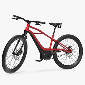 Electric Bike Harley Davidson Red Rigged