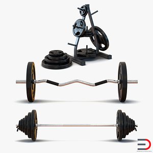 Barbells 3D Models Collection 2