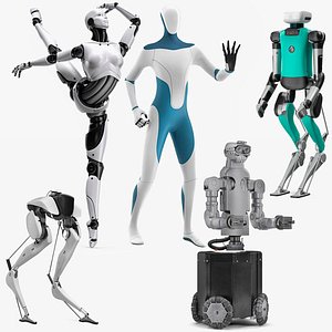 3D Robots Rigged Collection 11 for Maya model