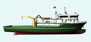 fishing vessel 3d model