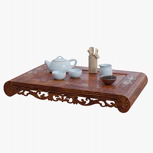 3D tea ceremony table set