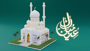 Ramadan Bumper Lowpoly Isometric