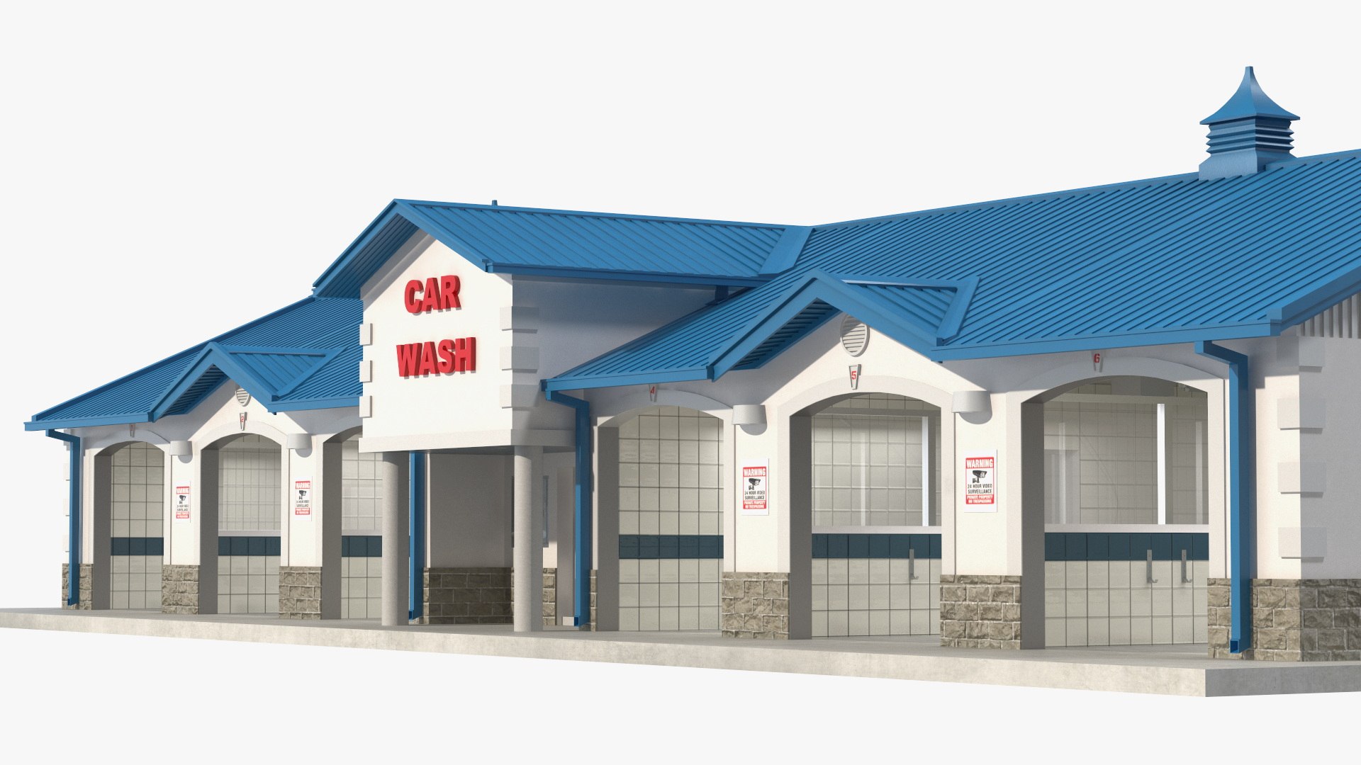 Simple Interior Car Wash Building Model - TurboSquid 2094591