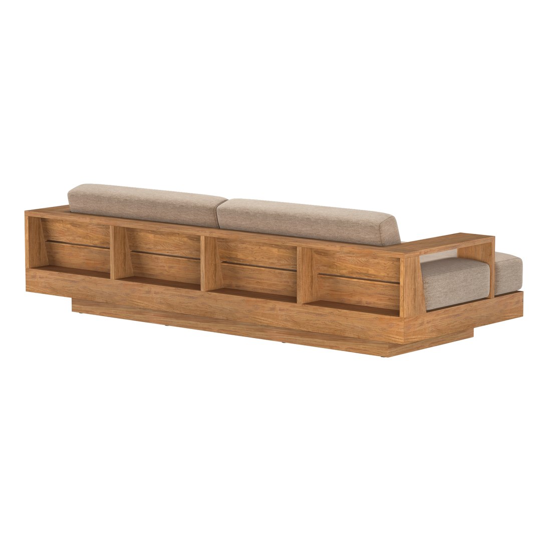 CAPE TOWN TEAK MODULAR DAYBED 3D TurboSquid 2056295