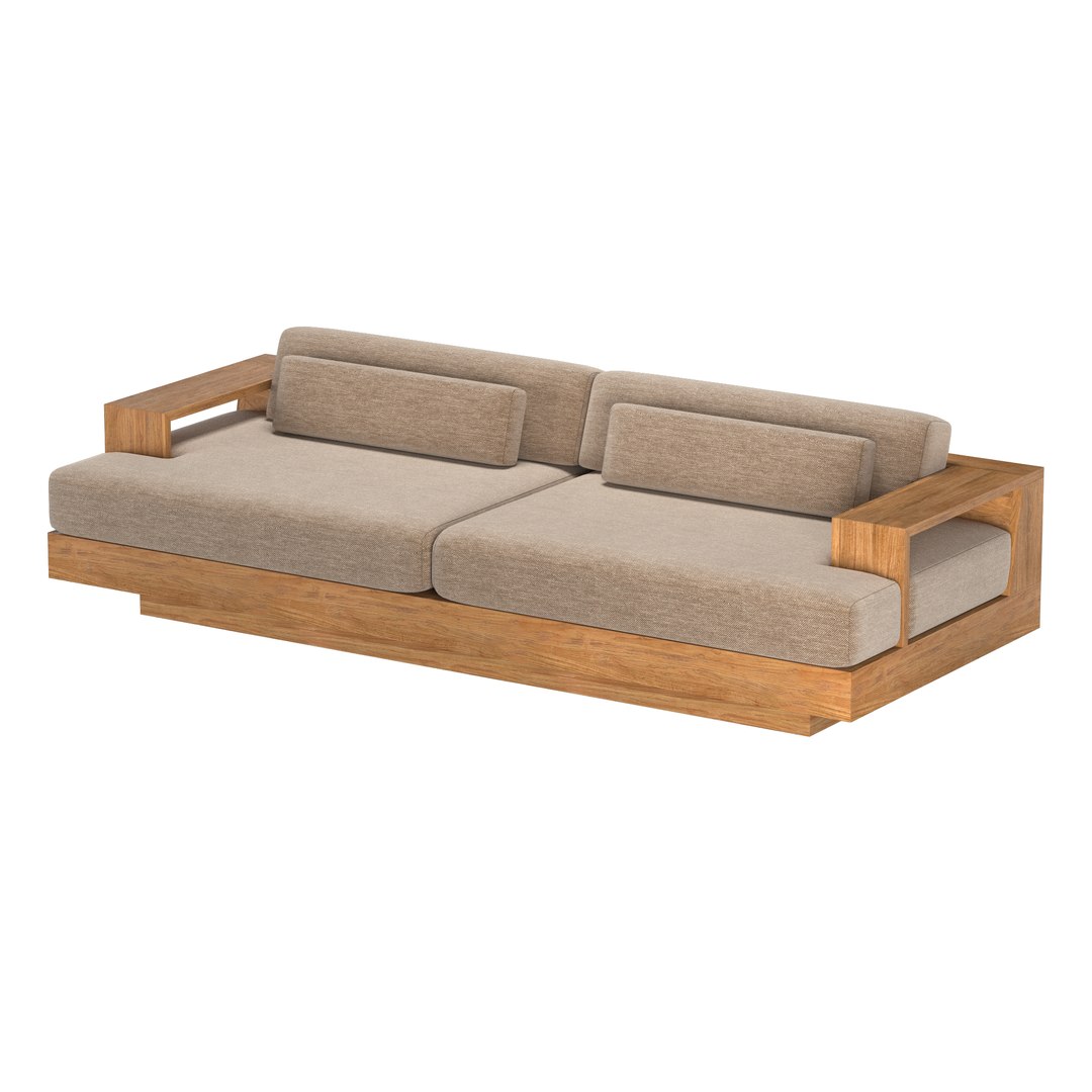 CAPE TOWN TEAK MODULAR DAYBED 3D TurboSquid 2056295