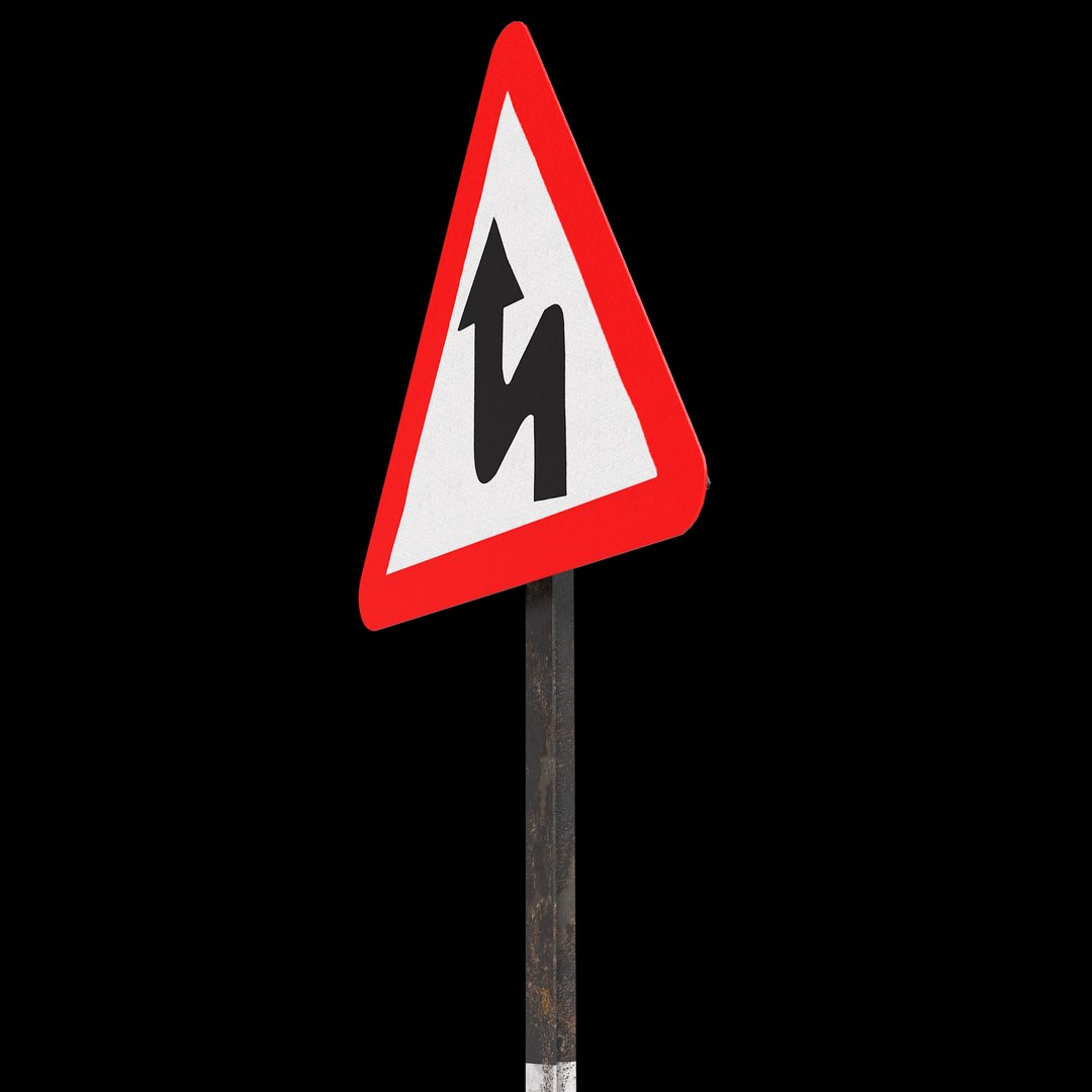 Left reverse band roadsign 3D model - TurboSquid 1515590