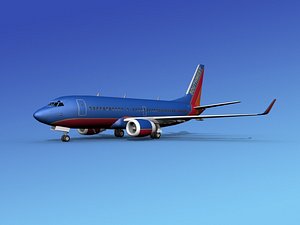 3d model of boeing 737-700 737 airlines