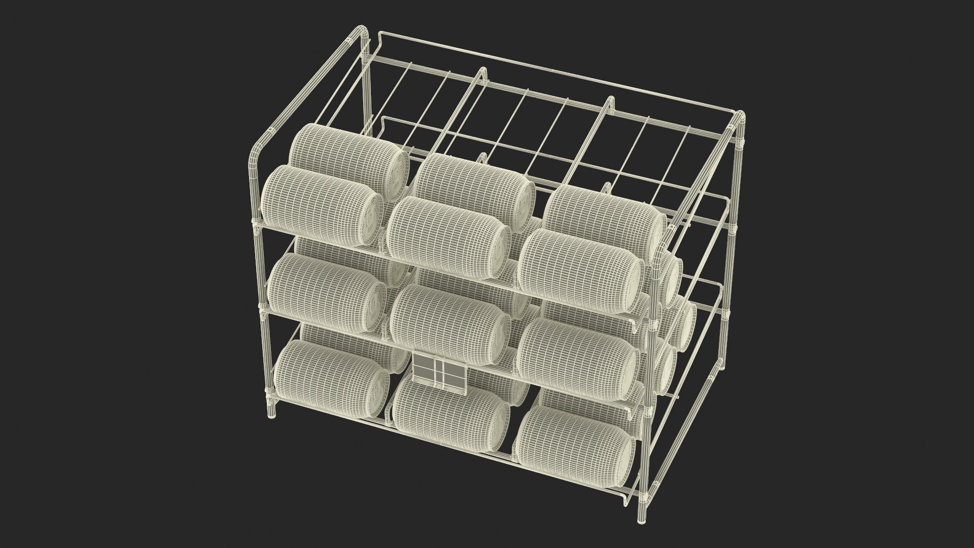 3D Can Rack Dispenser Chrome With Beer Cans And Price Tag Model ...