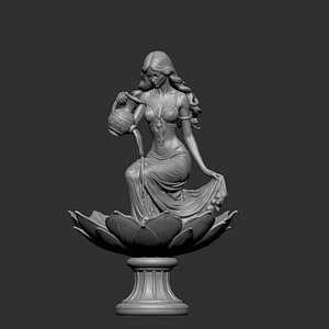 3D sculpture depicts a mythological water goddess