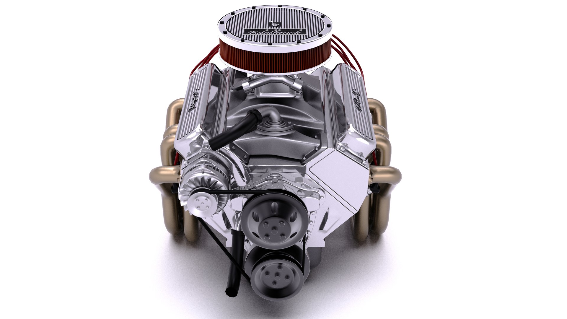 Edlebrock Chevy 355Ci V8 3D Model - TurboSquid 2359141